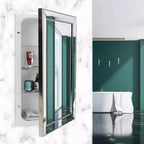 Armoire à pharmacie encastrée Metro à perles 16 po x 26 po - Head West : Fixation murale, Cadre en polystyrène, 3 étagères