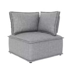 DHP Darcy Corner Chair for Modular Sectional Sofa, Gray Linen