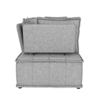 Chaise d'angle pour canapé sectionnel modulable, Lin gris