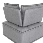 Chaise d'angle pour canapé sectionnel modulable, Lin gris