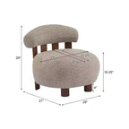 Chaise d'appoint sans accoudoirs Christopher Knight Home Gareth en bois moderne et tissu bouclé