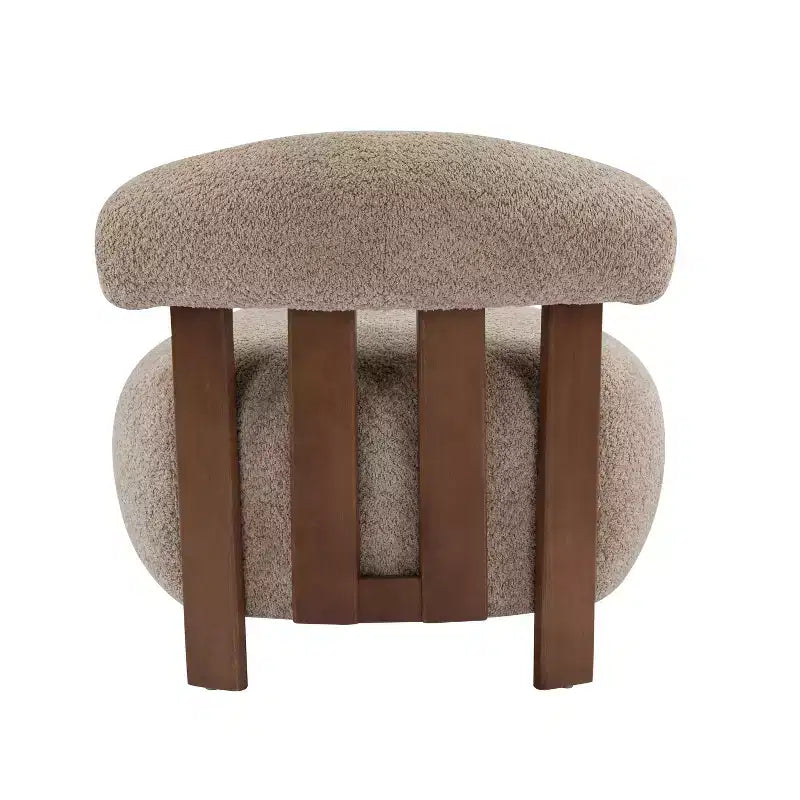 Chaise d'appoint sans accoudoirs Christopher Knight Home Gareth en bois moderne et tissu bouclé