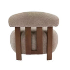 Chaise d'appoint sans accoudoirs Christopher Knight Home Gareth en bois moderne et tissu bouclé