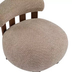 Chaise d'appoint sans accoudoirs Christopher Knight Home Gareth en bois moderne et tissu bouclé