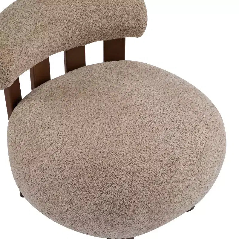 Chaise d'appoint sans accoudoirs Christopher Knight Home Gareth en bois moderne et tissu bouclé