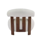 Chaise d'appoint sans accoudoirs Christopher Knight Home Gareth en bois moderne et tissu bouclé
