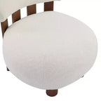 Chaise d'appoint sans accoudoirs Christopher Knight Home Gareth en bois moderne et tissu bouclé