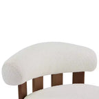 Chaise d'appoint sans accoudoirs Christopher Knight Home Gareth en bois moderne et tissu bouclé