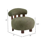 Chaise d'appoint sans accoudoirs Christopher Knight Home Gareth en bois moderne et tissu bouclé