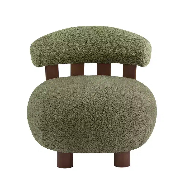 Chaise d'appoint sans accoudoirs Christopher Knight Home Gareth en bois moderne et tissu bouclé