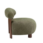 Chaise d'appoint sans accoudoirs Christopher Knight Home Gareth en bois moderne et tissu bouclé