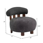 Chaise d'appoint sans accoudoirs Christopher Knight Home Gareth en bois moderne et tissu bouclé