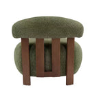 Chaise d'appoint sans accoudoirs Christopher Knight Home Gareth en bois moderne et tissu bouclé