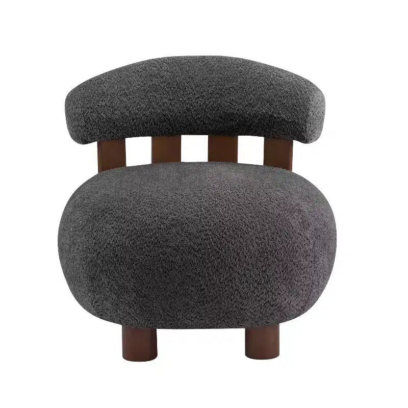 Chaise d'appoint sans accoudoirs Christopher Knight Home Gareth en bois moderne et tissu bouclé