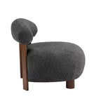 Chaise d'appoint sans accoudoirs Christopher Knight Home Gareth en bois moderne et tissu bouclé