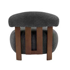 Chaise d'appoint sans accoudoirs Christopher Knight Home Gareth en bois moderne et tissu bouclé