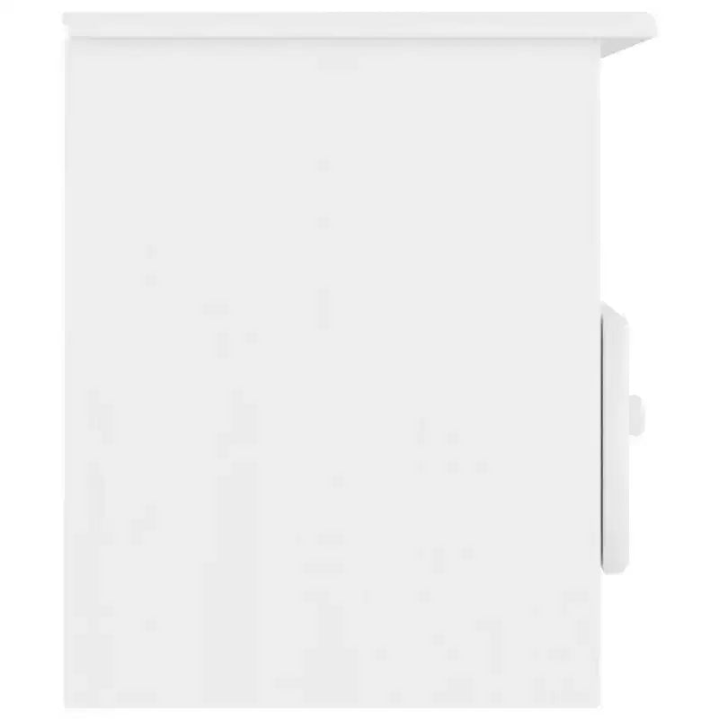 vidaXL Meuble TV ALTA – Meuble TV en bois de pin massif avec tiroirs – Blanc, style scandinave, grand espace de rangement, 100x35x41 cm