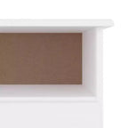 vidaXL Meuble TV ALTA – Meuble TV en bois de pin massif avec tiroirs – Blanc, style scandinave, grand espace de rangement, 100x35x41 cm