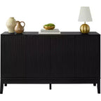 Best Choice Products 4-Door Reeded Storage Cabinet w/ Soft-Close Doors, Multipurpose Accent Furniture
