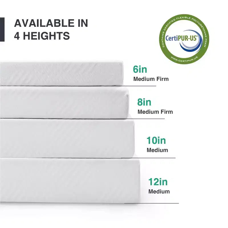 Matelas en mousse à mémoire de forme Ego White 6 Medium Gel Green Tea AeroFusion