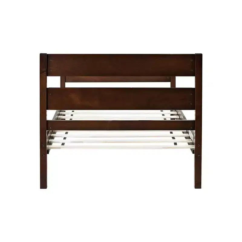 Lit de rangement Whisen pour une personne avec tête de lit – Cadre en bois d'hévéa massif, design peu encombrant et rangement sous le lit