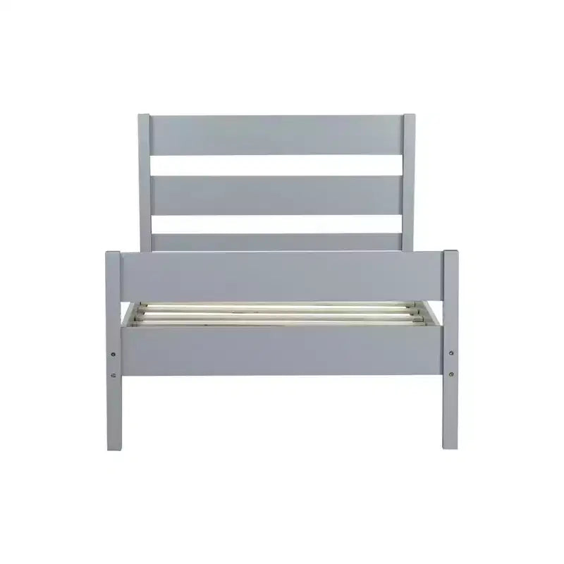 Lit de rangement Whisen pour une personne avec tête de lit – Cadre en bois d'hévéa massif, design peu encombrant et rangement sous le lit