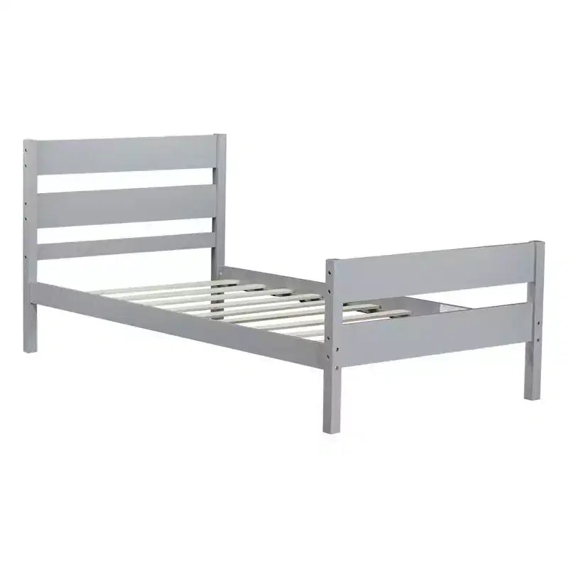 Lit de rangement Whisen pour une personne avec tête de lit – Cadre en bois d'hévéa massif, design peu encombrant et rangement sous le lit