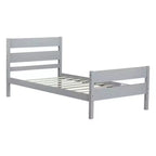 Lit de rangement Whisen pour une personne avec tête de lit – Cadre en bois d'hévéa massif, design peu encombrant et rangement sous le lit