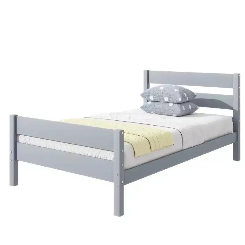 Lit de rangement Whisen pour une personne avec tête de lit – Cadre en bois d'hévéa massif, design peu encombrant et rangement sous le lit