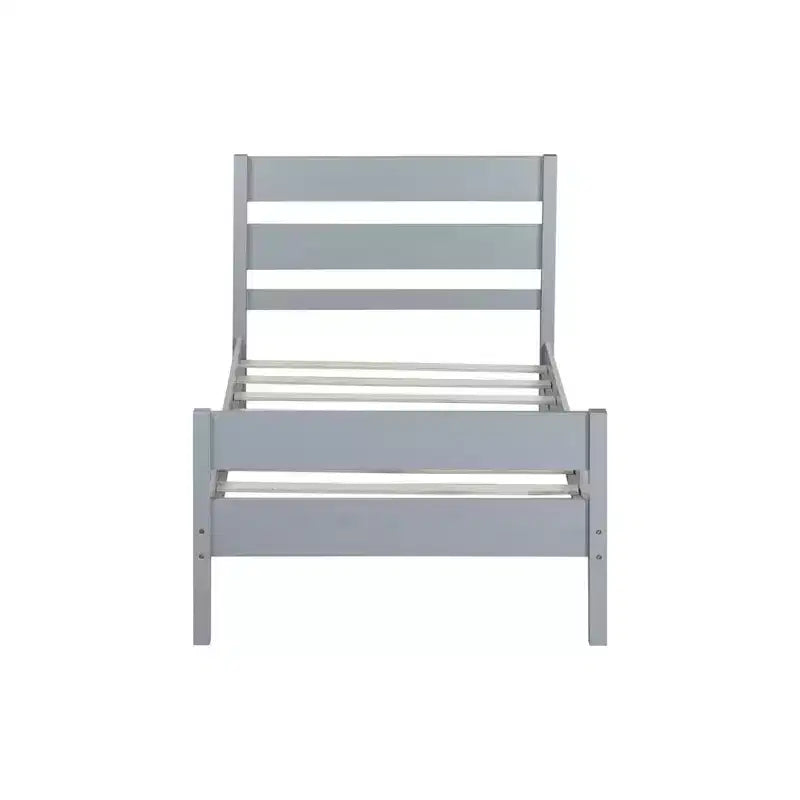 Lit de rangement Whisen pour une personne avec tête de lit – Cadre en bois d'hévéa massif, design peu encombrant et rangement sous le lit