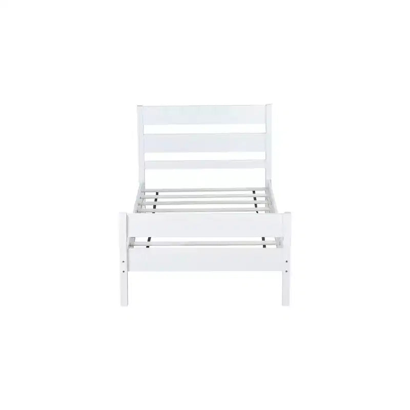 Lit de rangement Whisen pour une personne avec tête de lit – Cadre en bois d'hévéa massif, design peu encombrant et rangement sous le lit