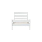 Lit de rangement Whisen pour une personne avec tête de lit – Cadre en bois d'hévéa massif, design peu encombrant et rangement sous le lit