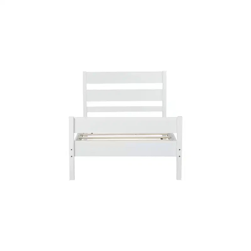 Lit de rangement Whisen pour une personne avec tête de lit – Cadre en bois d'hévéa massif, design peu encombrant et rangement sous le lit