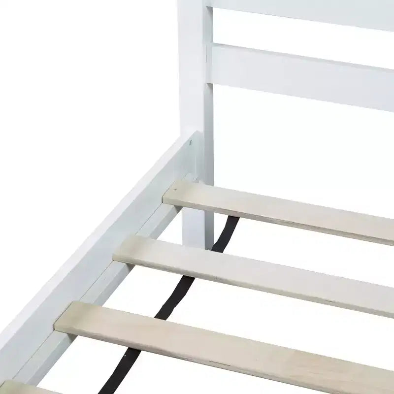 Lit de rangement Whisen pour une personne avec tête de lit – Cadre en bois d'hévéa massif, design peu encombrant et rangement sous le lit