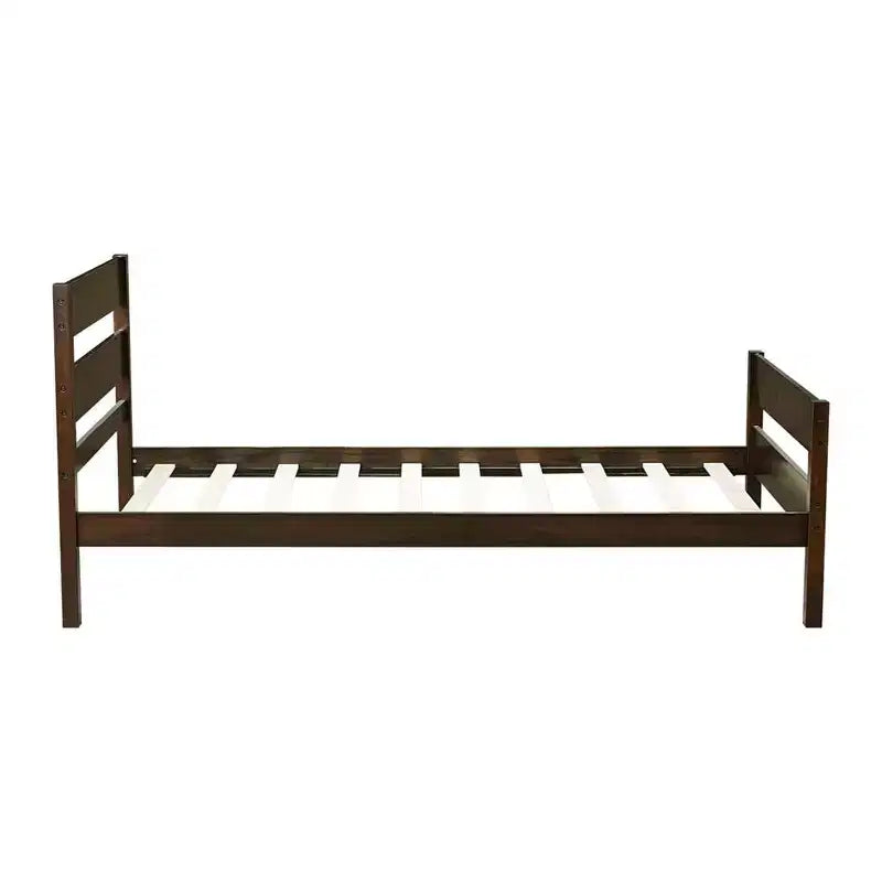 Lit de rangement Whisen pour une personne avec tête de lit – Cadre en bois d'hévéa massif, design peu encombrant et rangement sous le lit