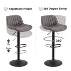 Art Leon Lot de 2 tabourets de bar pivotants et réglables en hauteur en similicuir
