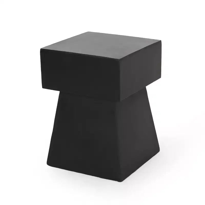 Table d'appoint moderne, table d'appoint d'extérieur, table basse, table de chevet, aucun assemblage requis, noir - Christopher Knight Home