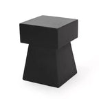 Table d'appoint moderne, table d'appoint d'extérieur, table basse, table de chevet, aucun assemblage requis, noir - Christopher Knight Home