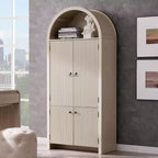 Garde-manger haut et arqué de 71 po, armoire de rangement moderne avec 3 tablettes réglables, 6 tablettes de porte, pour cuisine, salon