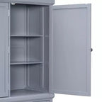 Whisen Meuble de Cuisine Autoportant en Bois de 185 cm avec Tiroirs et Étagères Réglables pour Rangement et Organisation dans la Salle à Manger ou la Cuisine