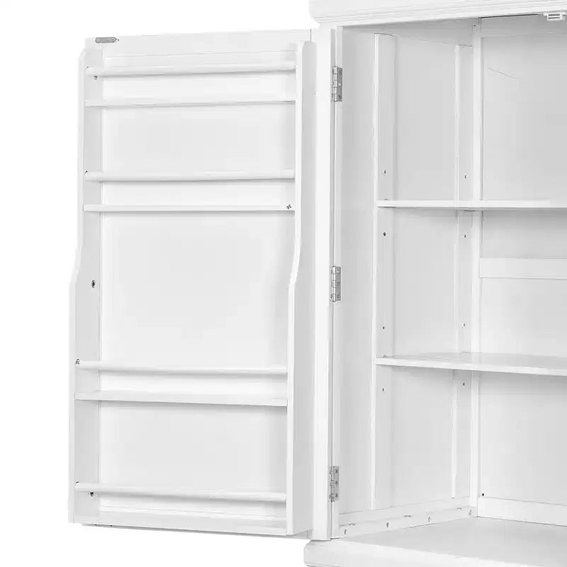 Whisen Meuble de Cuisine Autoportant en Bois de 185 cm avec Tiroirs et Étagères Réglables pour Rangement et Organisation dans la Salle à Manger ou la Cuisine