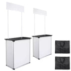 Yescom Popup Promotional Counter Table Booth Portable Demo Display Banner Stand 2 Pack