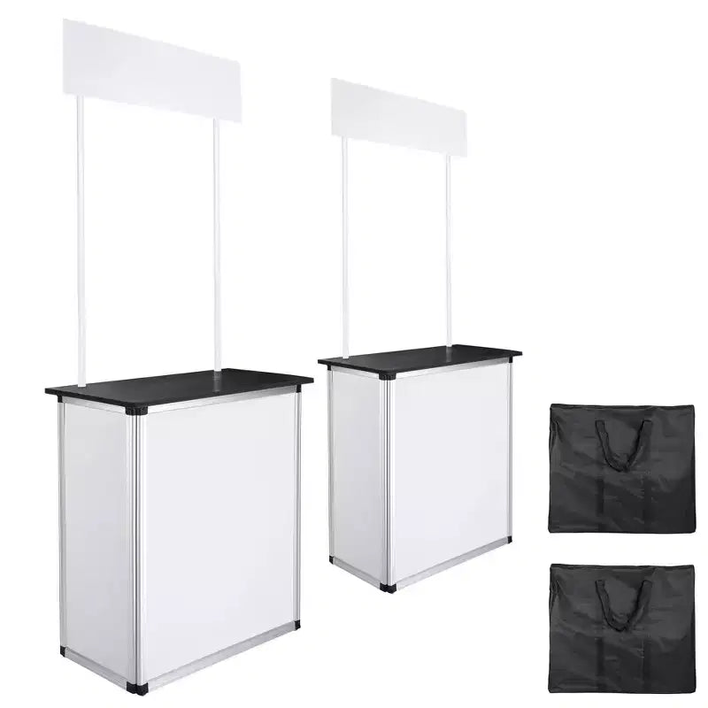 Yescom Popup Promotional Counter Table Booth Portable Demo Display Banner Stand 2 Pack