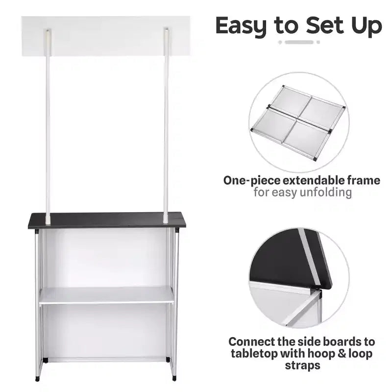 Yescom Comptoir de promotion escamotable Table Cabine Portable Stand de bannière d'affichage de démonstration Paquet de 2