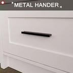 Meuble TV de style ferme moderne Famapy avec portes coulissantes à motifs croisés et grand espace de rangement - Idéal pour l'organisation et la décoration du salon