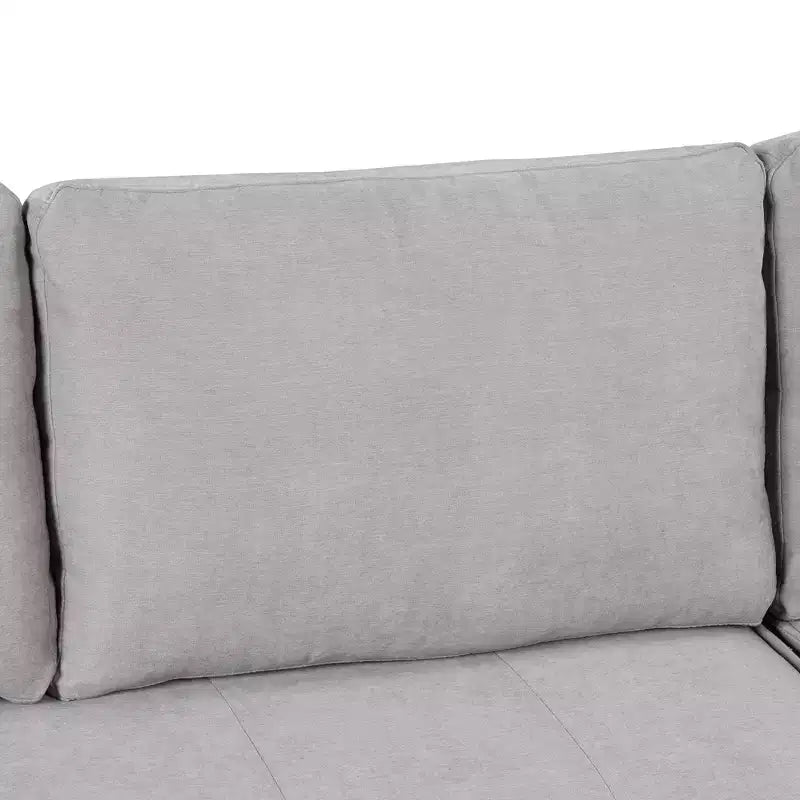 Sectionnel réversible en L de 104,5 po avec chaise longue de rangement et 2 poufs – Canapé-lit convertible 3 places pour salon