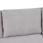 Sectionnel réversible en L de 104,5 po avec chaise longue de rangement et 2 poufs – Canapé-lit convertible 3 places pour salon