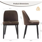 Chaises de salle à manger capitonnées, chaises de cuisine modernes avec coussins épais