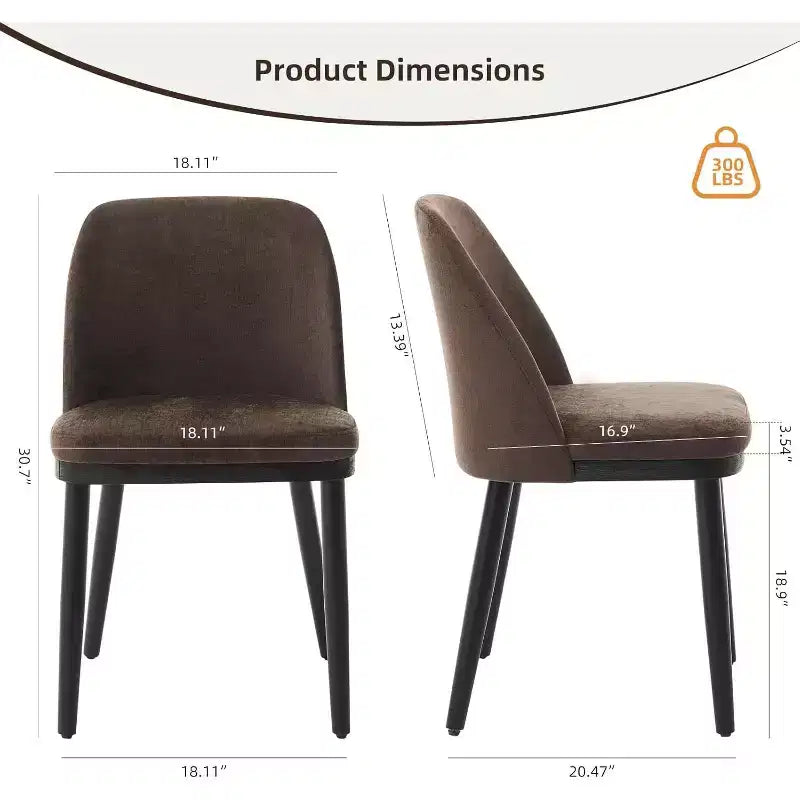 Chaises de salle à manger capitonnées, chaises de cuisine modernes avec coussins épais