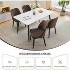 Chaises de salle à manger capitonnées, chaises de cuisine modernes avec coussins épais